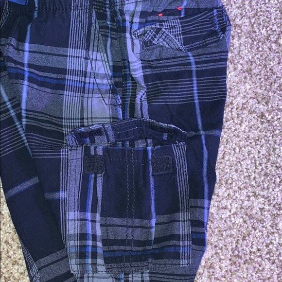 Union Bay elastic shorts adjustable plaid cargo size 6 - Picture 3 of 4